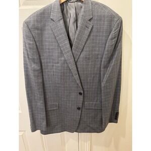 Lauren Ralph Lauren Mens 50L Gray Silk Wool Blazer Sport Coat Long